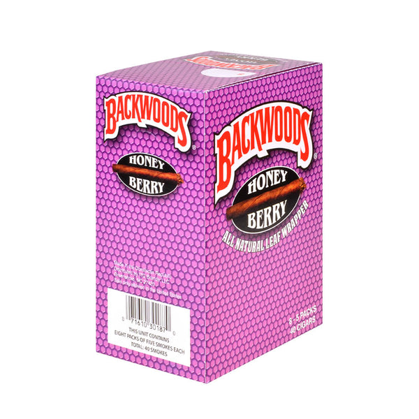 Backwoods Honey Berry individual 5-pack resealable foil pouch