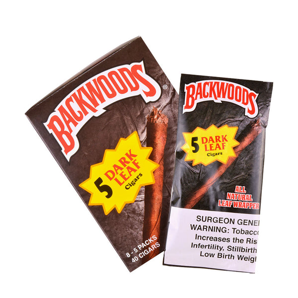 Backwoods Dark Leaf Cigars showing rustic texture and unfinished head
