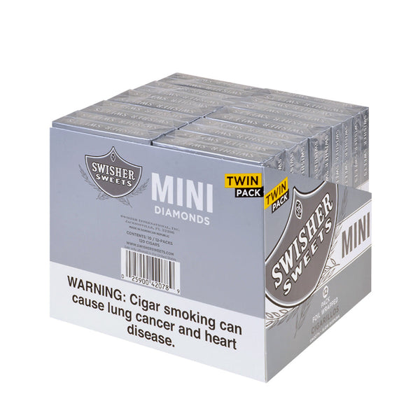 Swisher Sweets Mini Diamonds Twin Pack Individual Pouch Detail showing 6 cigars