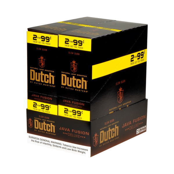 Dutch Masters Foil Fresh Java Fusion Cigarillos 30 Packs of 2 Bulk Display Box