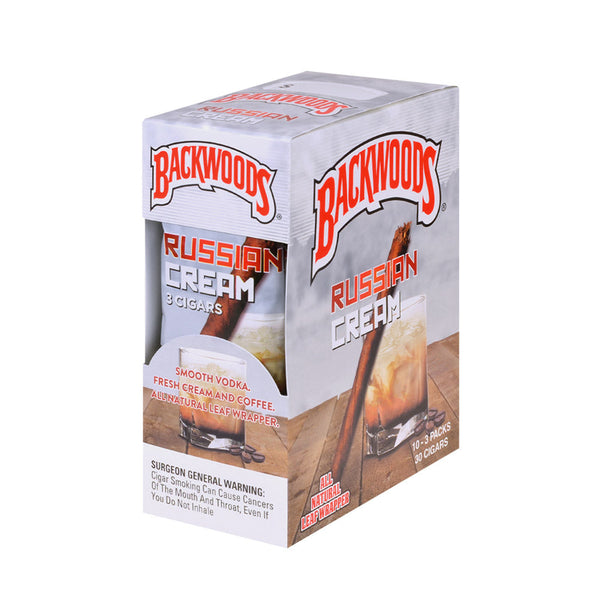 Backwoods Russian Cream 10 Packs of 3 Cigarillos variety packaging option