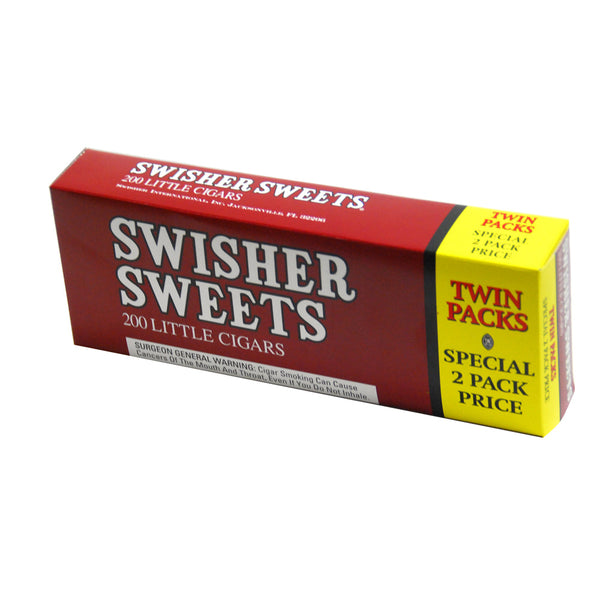 Swisher Sweets Little Cigars 100mm Twin Pack 5 Packs of 40 Regular Blend 200 Count Bulk Packaging