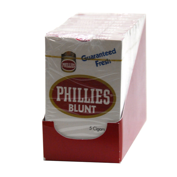 Phillies Blunt Regular Cigars 10 Packs of 5 - 50 Count Bulk Box of Machine Made Cigars