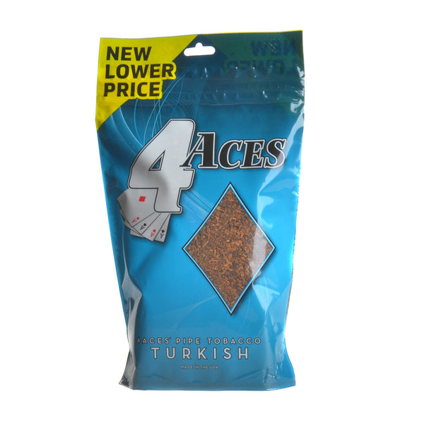 4 Aces Turkish Pipe Tobacco 6oz Bag - Premium Aromatic Turkish Blend