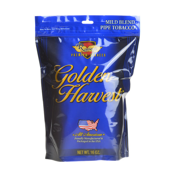 Golden Harvest Mild Blend Pipe Tobacco 16 oz (1lb) Resealable Bag