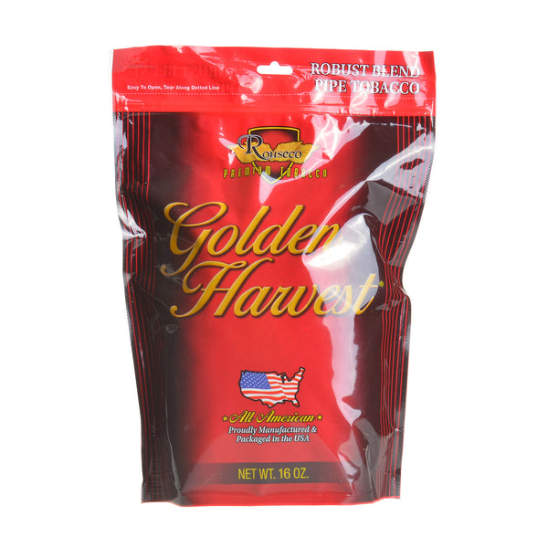 Golden Harvest Robust Blend Pipe Tobacco 16 oz Bag - Red Full Flavor American Tobacco