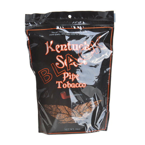 Kentucky Select Black Pipe Tobacco 16oz Resealable Bag Front View