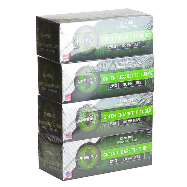Shargio Green Menthol 100mm Filter Tubes 250 Count Box - Premium Cigarette Tubes