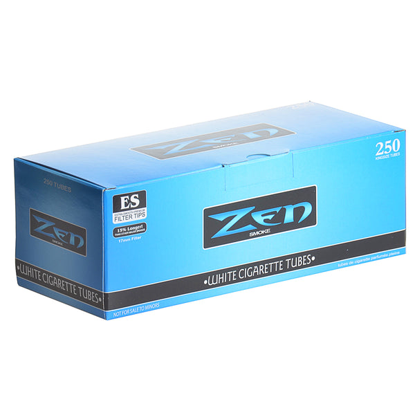 Zen Filter Tubes Light 250 Count Carton - Available in King Size and 100mm Packaging