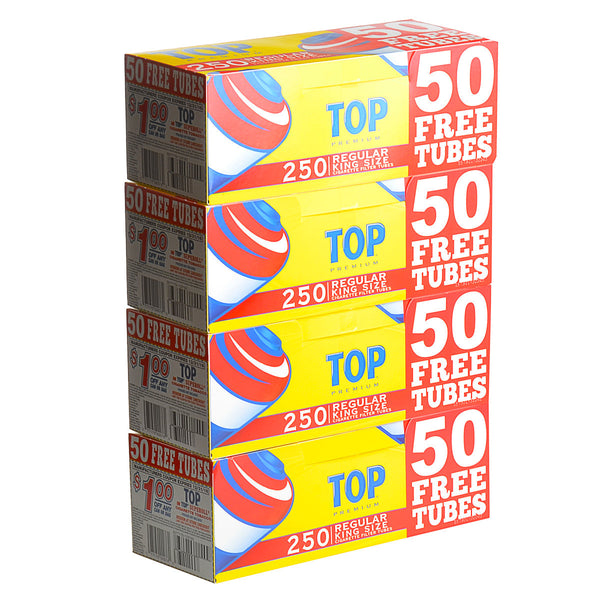 Top Premium Filter Tubes Regular Full Flavor 1000ct Bulk Pack 4 Cartons