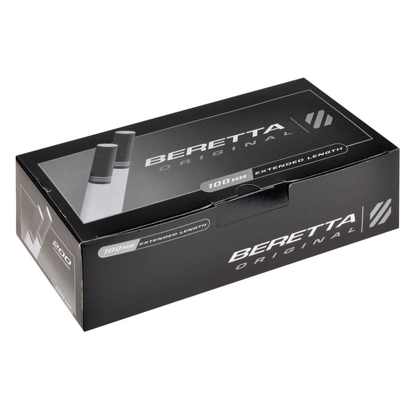 Close up of Beretta Original Full Flavor Cigarette Tubes showing premium paper and black filter construction