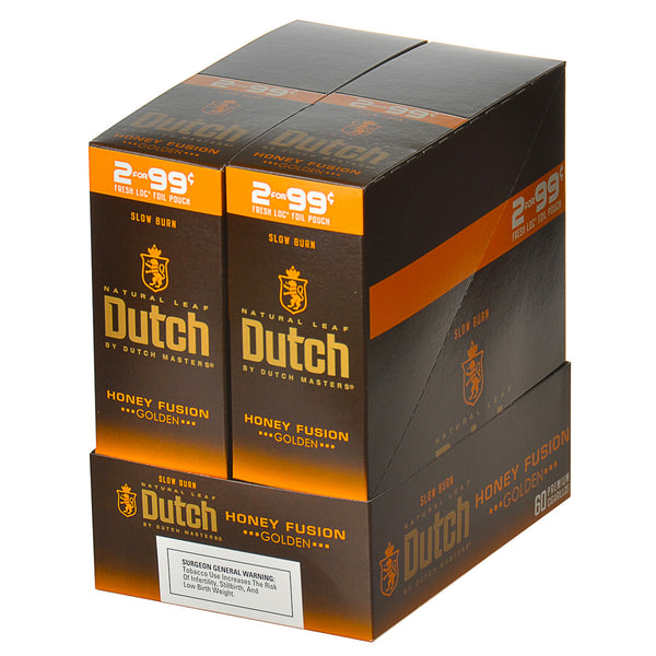 Dutch Masters Foil Fresh Honey Fusion Cigarillos 30 Packs of 2 Display Box