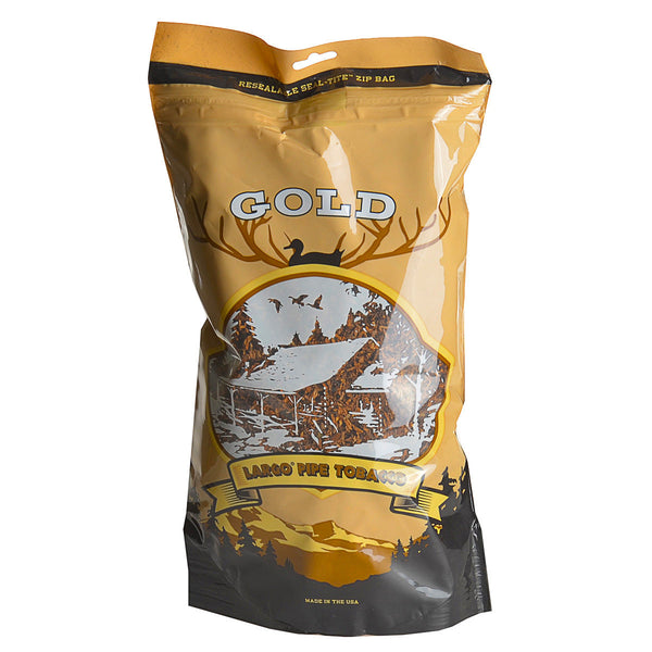 Largo Gold Pipe Tobacco 16oz Resealable Bag Front View - Mellow Blend