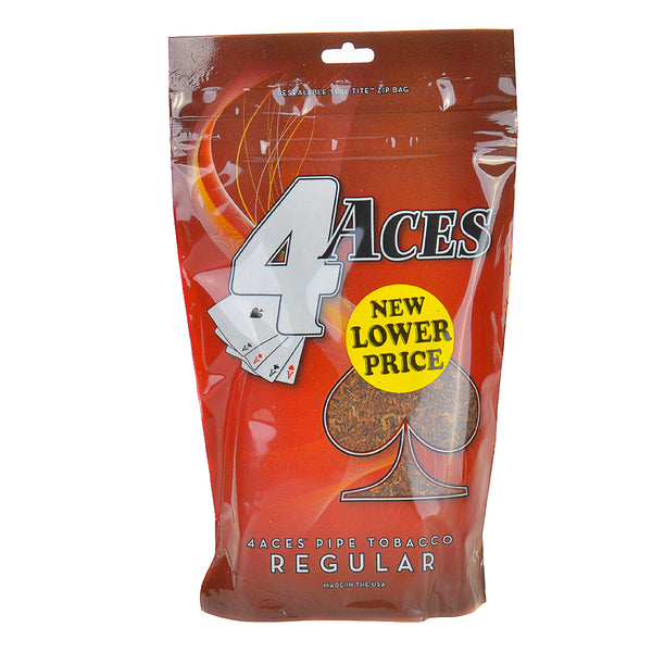 4 Aces Regular Pipe Tobacco 16oz and 6oz Bag Size Comparison - Bulk RYO Tobacco Options