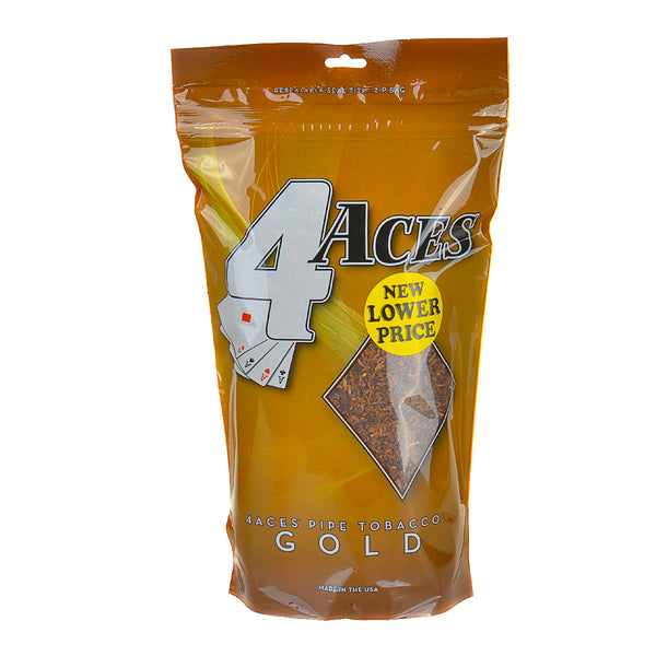 4 Aces Gold Pipe Tobacco 16oz Bulk Bag - Aromatic Virginia and Burley Blend