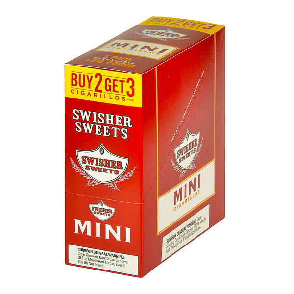 Full 15-Pack Case of Swisher Sweets Mini Cigarillos Regular Flavor