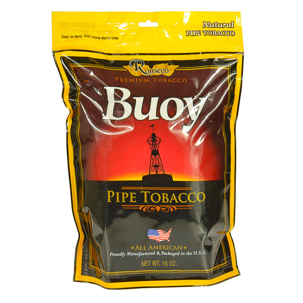 Buoy Natural Yellow Pipe Tobacco 16oz Resealable Bag Front View