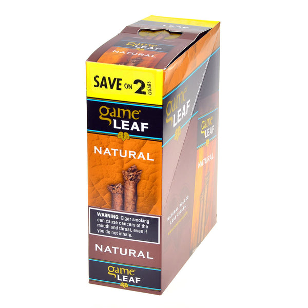 Game Leaf Natural Resealable Foil Pouch with Two Rustic Leaf Cigarillos