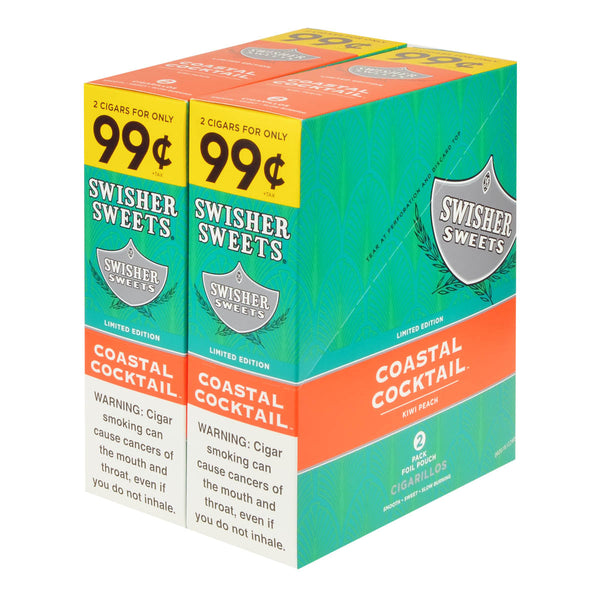 Swisher Sweets Coastal Cocktail Cigarillos 30 Packs of 2 Display Box