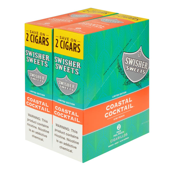 Swisher Sweets Coastal Cocktail 2-Count Foil Pouch Kiwi Peach Flavor