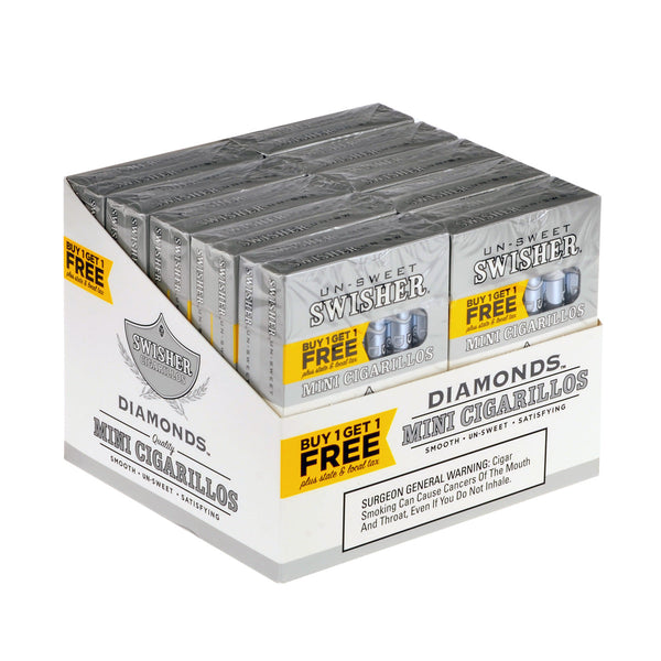 Swisher Sweets Mini Cigarillos Diamonds Resealable Foil Packaging and Branding