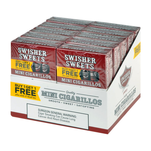 Bulk Display of Swisher Sweets Mini Cigarillos 20 Packs of 6 Sweet Flavor