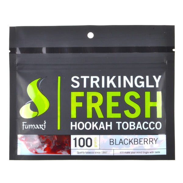 Fumari Blackberry Hookah Tobacco 100g Resealable Pouch - Premium Blonde Leaf Shisha