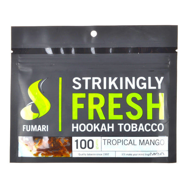 Fumari Tropical Mango 100g Shisha Tobacco Resealable Pouch - Premium Blonde Leaf Hookah Flavor