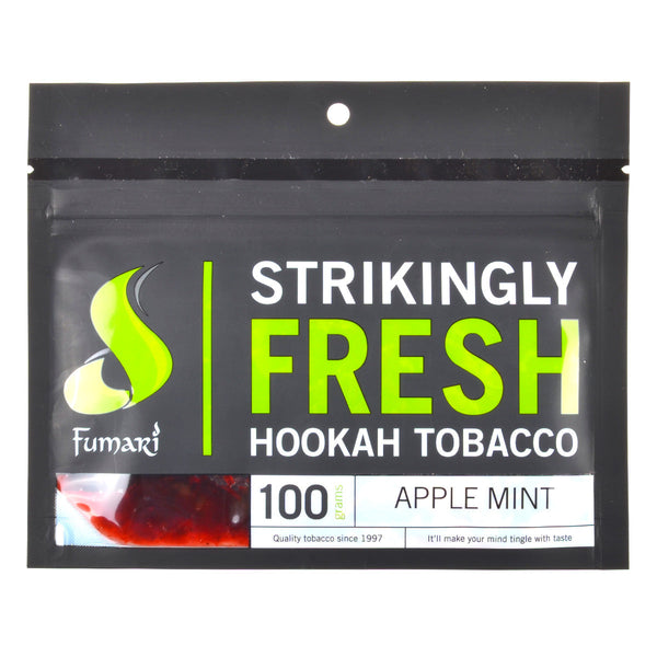 Fumari Apple Mint Hookah Tobacco 100g Resealable Pouch - Premium Red Apple and Cool Mint Shisha