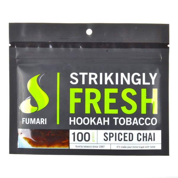 Fumari Spiced Chai Shisha Tobacco 100g Packaging Close-up Flavor Details