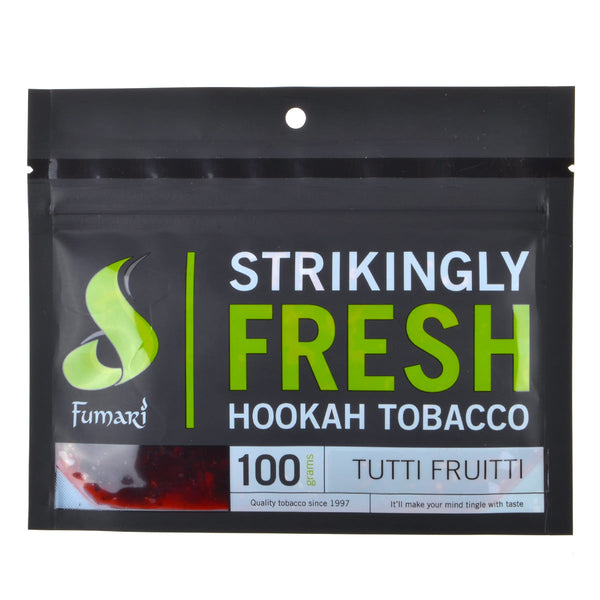 Fumari Hookah Tobacco Tutti Fruiti 100g Pouch - Resealable Flavor-Lock Packaging