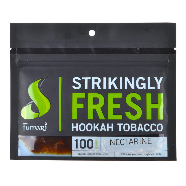 Fumari Nectarine Hookah Tobacco 100g Resealable Pouch - Sweet Juicy Blonde Leaf Shisha Flavor