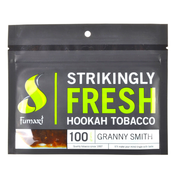 Fumari Granny Smith Hookah Tobacco 100g Resealable Pouch - Authentic Green Apple Shisha Flavor