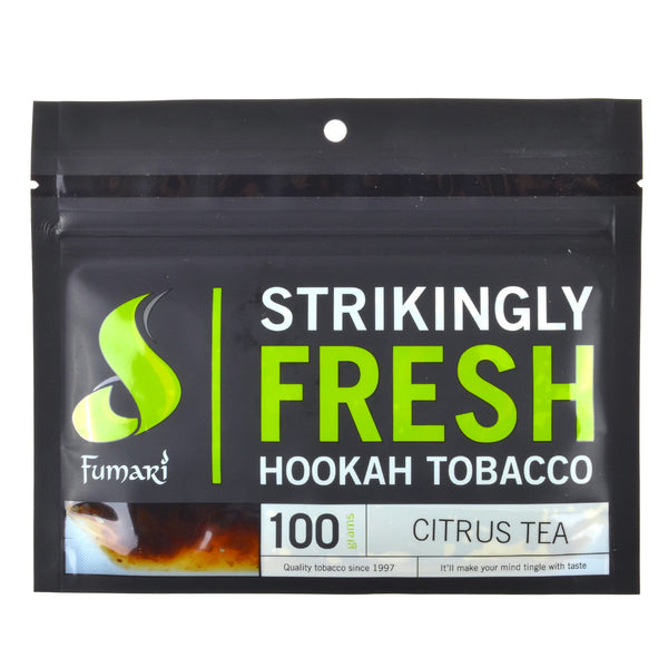 Fumari Shisha Tobacco 100g Pouch - Citrus Tea Flavor Front View
