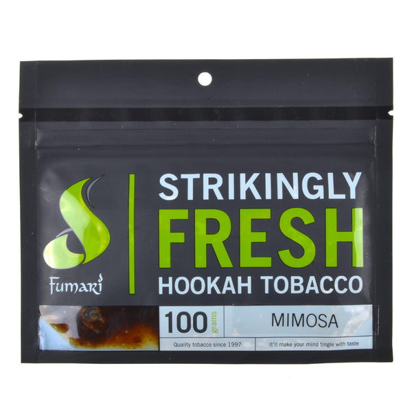 Fumari Hookah Tobacco Mimosa 100g Pouch - Orange and Champagne Flavor Shisha Packaging