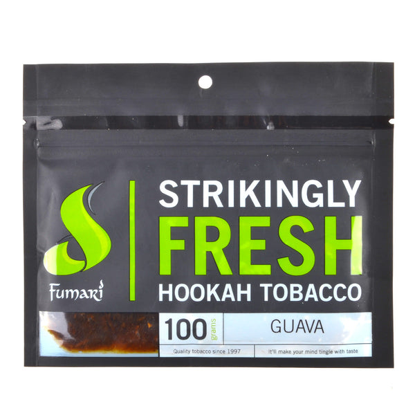 Close-up of juicy Fumari Guava blonde leaf shisha tobacco texture and molasses