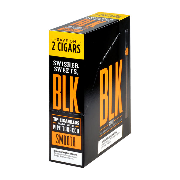 Individual 2-Count Pouch of Swisher Sweets BLK Smooth Tipped Cigarillos