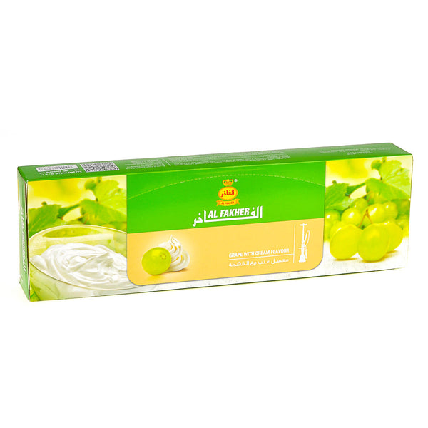 Al Fakher Grape With Cream Hookah Shisha 500g Value Pack - 10 Individual 50g Boxes of Premium Tobacco