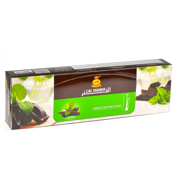 Al Fakher Chocolate With Mint Hookah Shisha Tobacco 250g tub and 50g box packaging