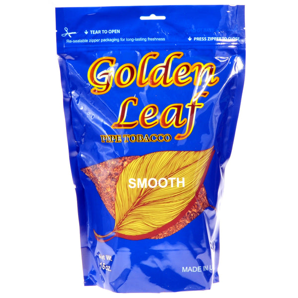 Golden Leaf Smooth Pipe Tobacco 16 oz. Resealable Bag Front View
