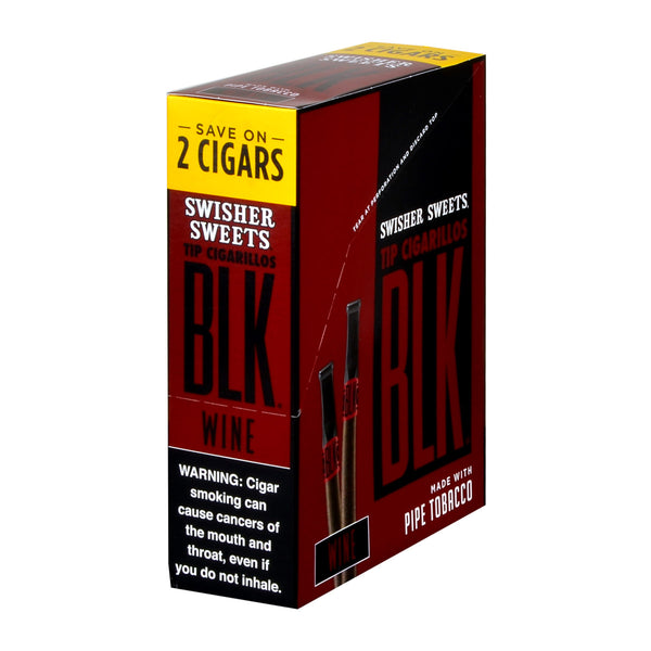 Swisher Sweets BLK Tip Wine Cigarillo Resealable Foil Pouch Close-up
