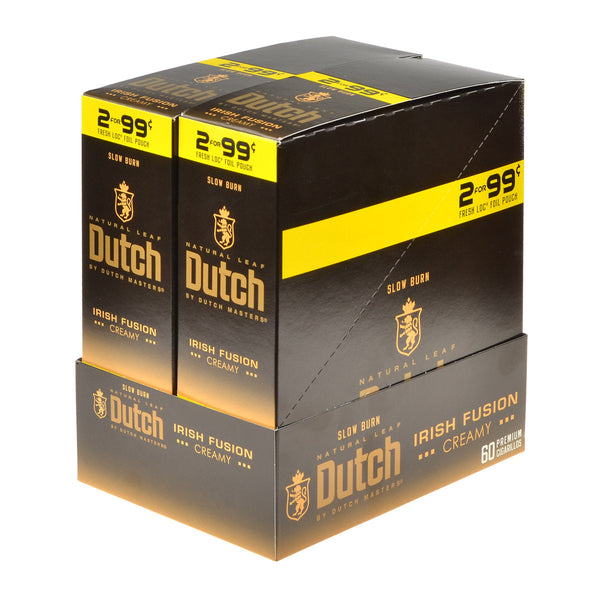 Dutch Masters Foil Fresh Irish Fusion Cigarillos 30 Packs of 2 Display Box