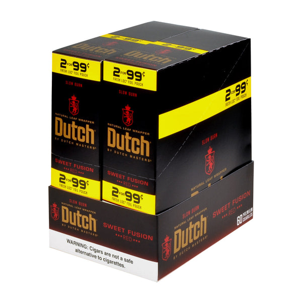 Dutch Masters Foil Fresh Sweet Fusion Cigarillos 30 Packs of 2 Bulk Display Box