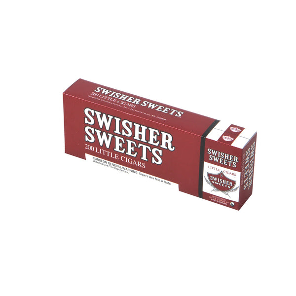 Swisher Sweets Little Cigars 100mm Regular 10 Packs of 20 Carton and Individual Pack