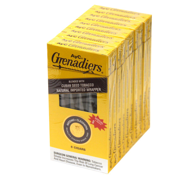 AyC Grenadiers Dark Cigars 2 Pack Special - 10 Packs of 6 (120 Cigars Total) - Antonio y Cleopatra Packaging
