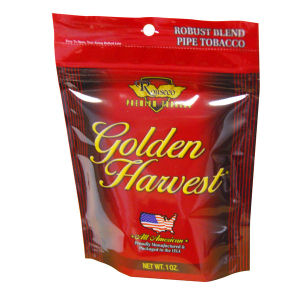 Golden Harvest Robust Blend 1 oz Pouch - Full Bodied Travel Size Pipe Tobacco