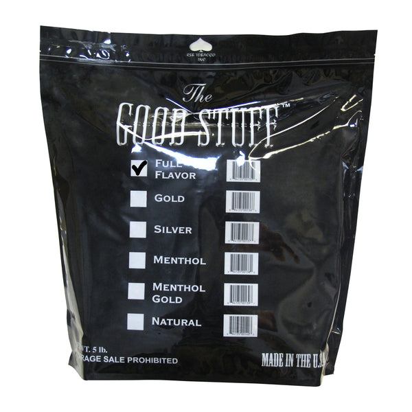 Good Stuff Red Pipe Tobacco Bulk 5lb and 16oz Bag Comparison