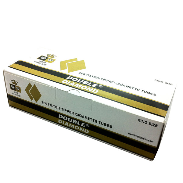 Double Diamond Light Filter Tubes King Size Gold 5 Cartons Bulk Pack 1000 Count