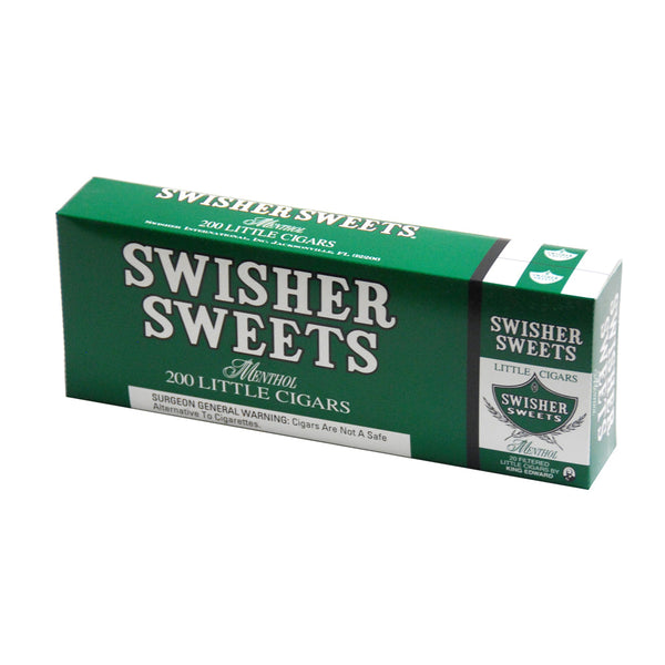 Swisher Sweets Menthol Little Cigars 100mm Carton and Individual 20-Pack